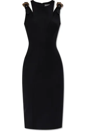VERSACE Femme, Robes, Noir, Taille: 36 FR Robe sans manches
