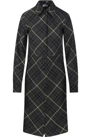Burberry Femme, Manteaux, Noir, Taille: 38 FR Robe à Carreaux Marsh IP Style