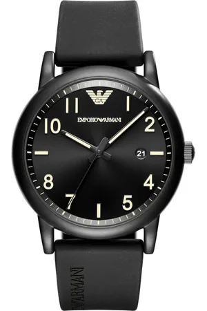 Emporio Armani Unisex, Accessoires, Noir, Taille: ONE Size Montre à Quartz Élégante et Fonctionnelle