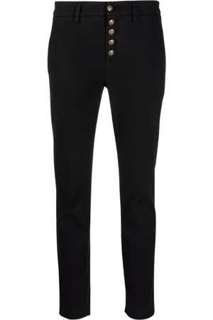 Dondup Femme, Pantalons, Noir, Taille: W33 Carmen Slim Pantalons