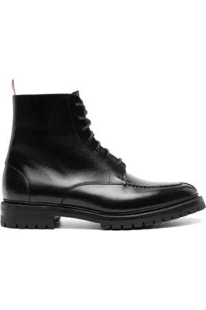 Thom Browne Femme, Chaussures, Noir, Taille: 38 EU Bottines Élégantes en Cuir