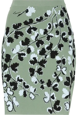 Lanvin Femme, Jupes, Vert, Taille: 40 FR Jupe à Taille Élastique Motif Floral