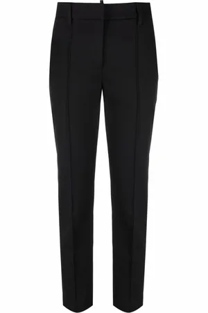 Brunello Cucinelli Femme, Pantalons, Noir, Taille: 42 FR Pantalon Cropped Slim-Fit