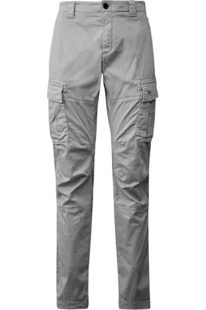 C.P. Company Homme, Pantalons, Gris, Taille: M Pantalon Cargo Satiné Stretch