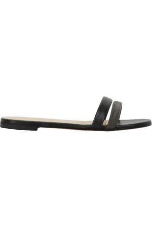 Fabiana Filippi Femme, Chaussures, Noir, Taille: 37 1/2 EU Mules en Cuir Perles
