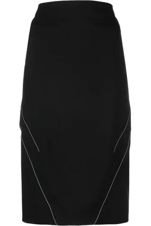 Marine Serre Femme, Jupes, Noir, Taille: 38 FR Jupe Midi