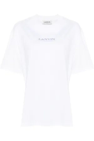 Lanvin Femme, Tops, Blanc, Taille: 38 FR T-shirt brodé