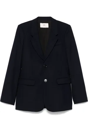 Ami Femme, Vestes, Bleu, Taille: 36 FR Veste ajustée deux boutons