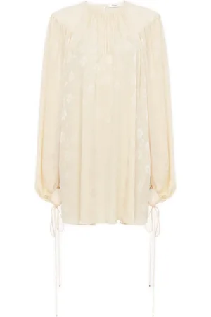 Chloé Femme, Robes, Rose, Taille: 38 FR Mini-robe rose en soie avec cordons de serrage