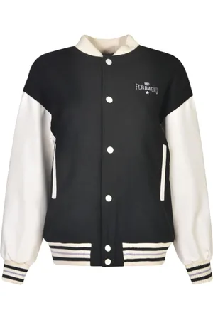 Chiara Ferragni Femme, Vestes, Noir, Taille: 38 FR Blouson bomber à manches longues et boutons