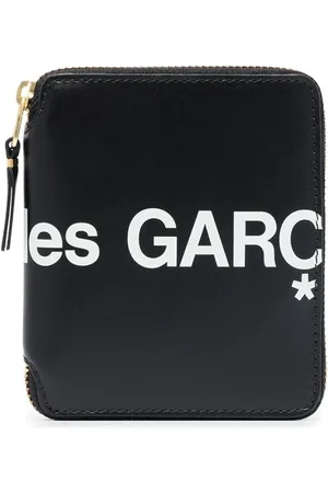Comme des Garçons Homme, Accessoires, Noir, Taille: ONE Size Portefeuille Logo en Cuir