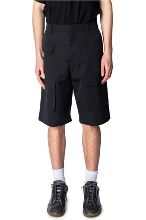 HELIOT EMIL Homme, Shorts, Noir, Taille: S Shorts Cargo Noirs avec Détails Uniques