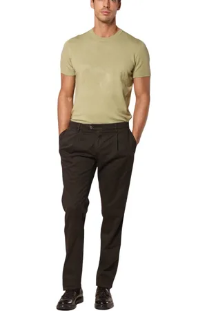 Masons Homme, Pantalons, Noir, Taille: L Pantalon chino coupe Genova en gabardine