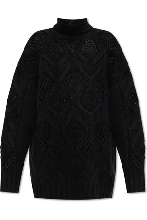 Sportmax Femme, Pulls, Noir, Taille: 42 FR Pull Col Roulé en Laine Edicola