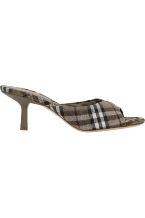 Burberry Femme, Chaussures, Gris, Taille: 36 EU Sandales Mules en Toile