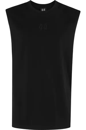 44 Label Group Homme, Tops, Noir, Taille: L Débardeur noir avec logo