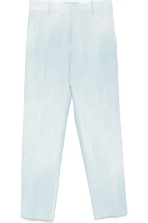ERMANNO SCERVINO Femme, Pantalons, Bleu, Taille: 38 FR Élégant Pantalon Slim-fit