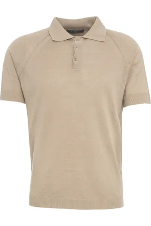 Daniele Fiesoli Homme, Tops, , Taille: L Polo en mélange de lin Ss25
