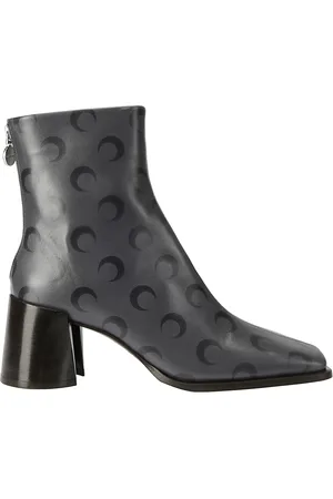 Marine Serre Femme, Chaussures, Gris, Taille: 40 EU Moon Airbrushed Leather MS Block High Boot