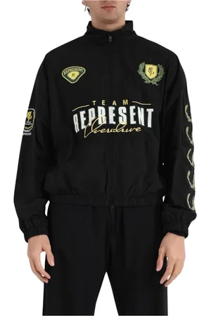 Represent Homme, Vestes, Noir, Taille: M Veste de Piste Champion Nylon Zip