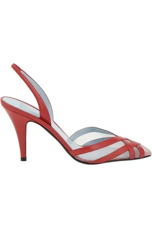 VALENTINO GARAVANI Femme, Chaussures, Rouge, Taille: 39 EU Élégantes escarpins slingback en cuir avec détails croisés