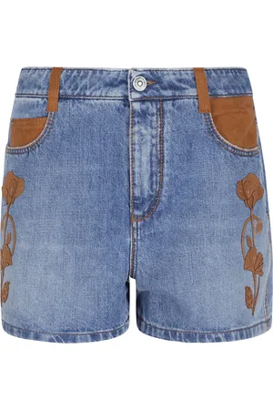 ERMANNO SCERVINO Femme, Shorts, Bleu, Taille: 38 FR Bermuda Shorts