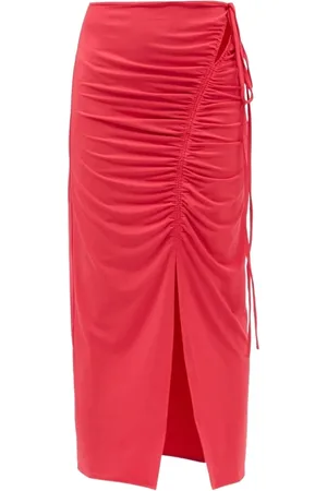 Self-Portrait Femme, Jupes, Rose, Taille: 42 FR Jupe Midi Drapée