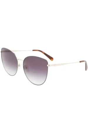 Longchamp Femme, Accessoires, Gris, Taille: ONE Size Lunettes de soleil en métal doré
