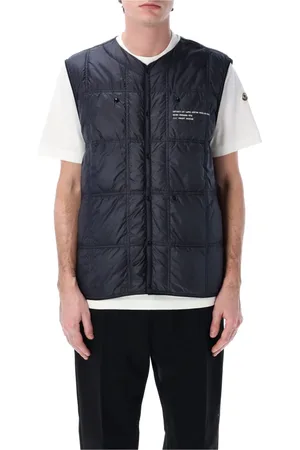 Moncler Homme, Vestes, Bleu, Taille: XL Gilet Duvet Marine Ss25