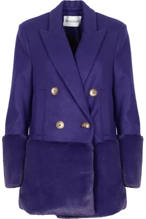 Silvian Heach Femme, Manteaux, Violet, Taille: 38 FR Manteau Croisé