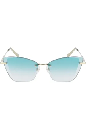 Longchamp Femme, Accessoires, Jaune, Taille: ONE Size Lunettes de soleil dorées en métal