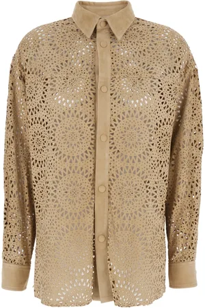 ELEVENTY Femme, Blouses et Chemises, , Taille: 38 FR Chemise Perforée à Col Classique