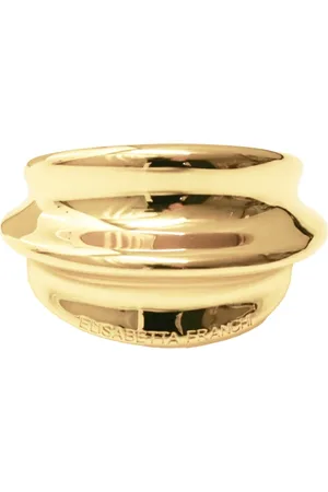Elisabetta Franchi Femme, Accessoires, Jaune, Taille: ONE Size Bracelet Rigide à Effet Feuille
