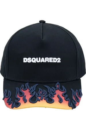 Dsquared2 Unisex, Accessoires, Noir, Taille: ONE Size Casquette de baseball avec détails de flammes