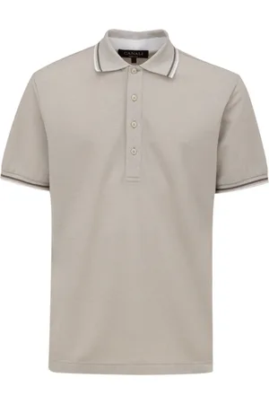 CANALI Homme, Tops, Gris, Taille: M Polo à Manches Courtes