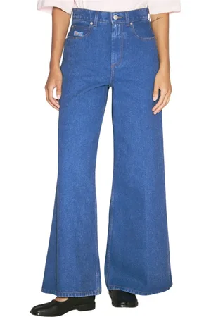 Marni Femme, Jeans, Bleu, Taille: 38 FR Jean Large à Patch Logo