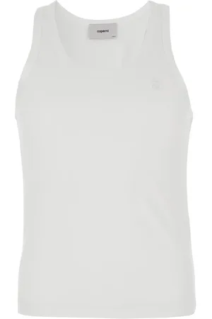 COPERNI Homme, Tops, Blanc, Taille: M Débardeur Blanc Logo Léger
