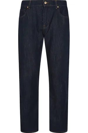 7 for all Mankind Homme, Jeans, Bleu, Taille: W31 Jean Décontracté à Jambe Fuselée en Lin
