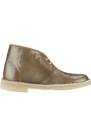 Clarks Femme, Chaussures, Vert, Taille: 37 EU Bottines Desert en Cuir Métallisé
