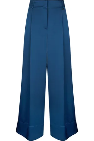 Liu Jo Femme, Pantalons, Bleu, Taille: 42 FR Pantalon Slim Fit avec Zip