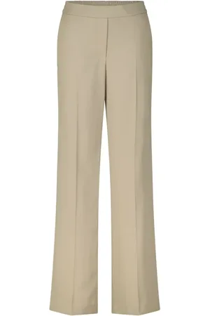Marc Cain Femme, Pantalons, Vert, Taille: 38 FR Élégant Pantalon d`Affaires Fluide