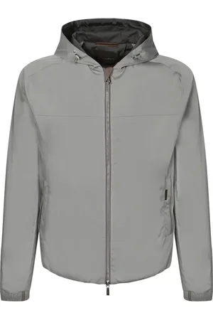 MOORER Homme, Vestes, Gris, Taille: M Bomber Beige à Capuche