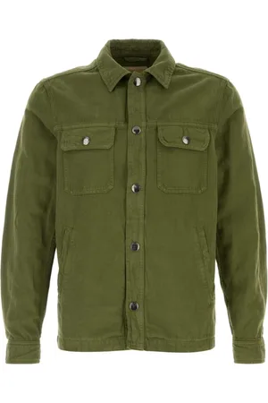 Woolrich Homme, Chemises, Vert, Taille: XL Veste en jean vert pour femmes