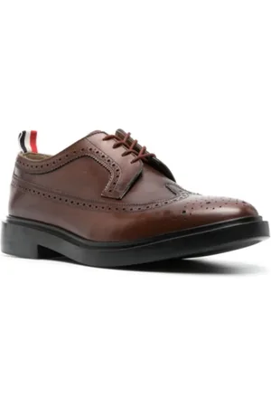 Thom Browne Homme, Chaussures, Brun, Taille: 41 1/2 EU Brogues Longwing à bout rond