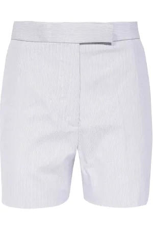 Thom Browne Femme, Shorts, Gris, Taille: 36 FR Short rayé Tailored