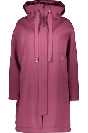 HERNO Femme, Manteaux, Violet, Taille: 34 FR Veste à fermeture éclair et boutons-pression