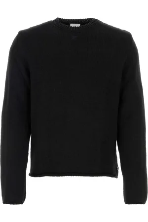 Courrèges Homme, Pulls, Noir, Taille: L Pull Noir en Mélange de Coton