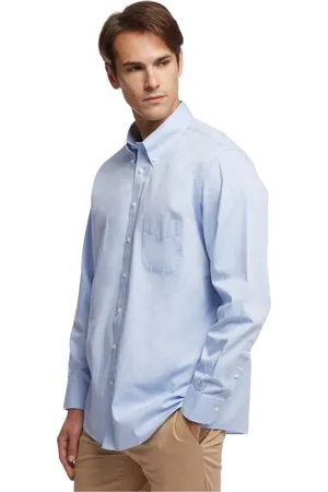 Brooks Brothers Homme, Chemises, Bleu, Taille: 3XL Chemise habillée Milano coupe ajustée infroissable
