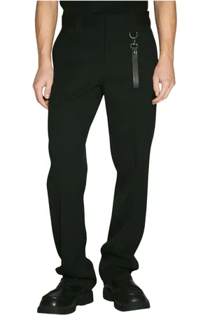 Lanvin Homme, Pantalons, Noir, Taille: M Pantalon Tailleur en Twill de Laine