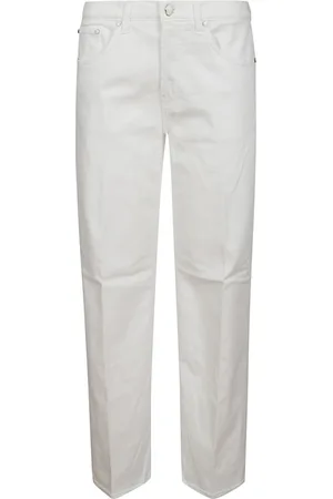 Dondup Femme, Jeans, Blanc, Taille: W29 Pantalon Évasé Skinny Taille Haute